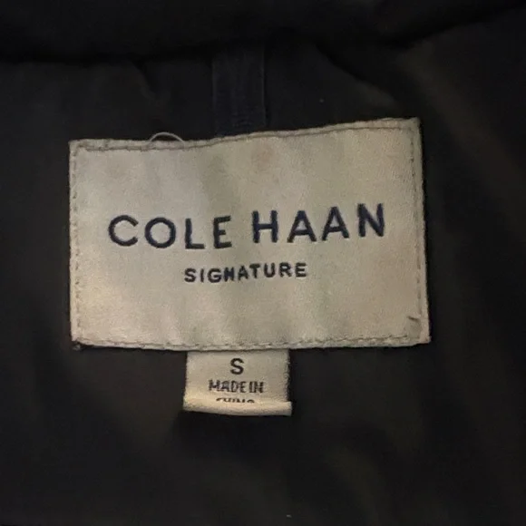 Cole Haan Signature Black Hooded Coat - Picture 7 of 12